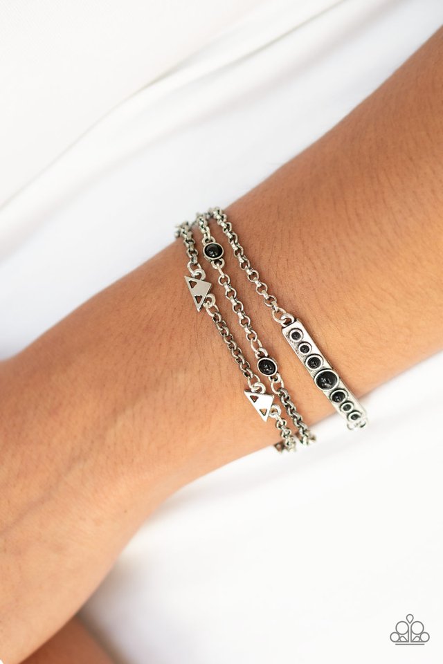 Paparazzi Accessories ✽No Means NOMAD - Black Bracelet✽Flat Rate Ship $4.50✽