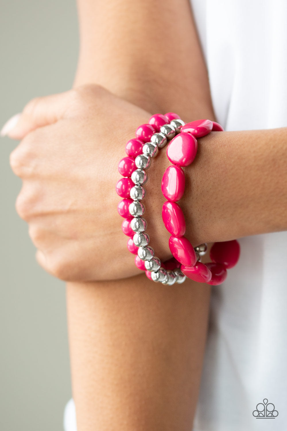 Paparazzi Accessories ✽ Color Venture - Pink Bracelet✽Flat Rate Ship $4.50✽