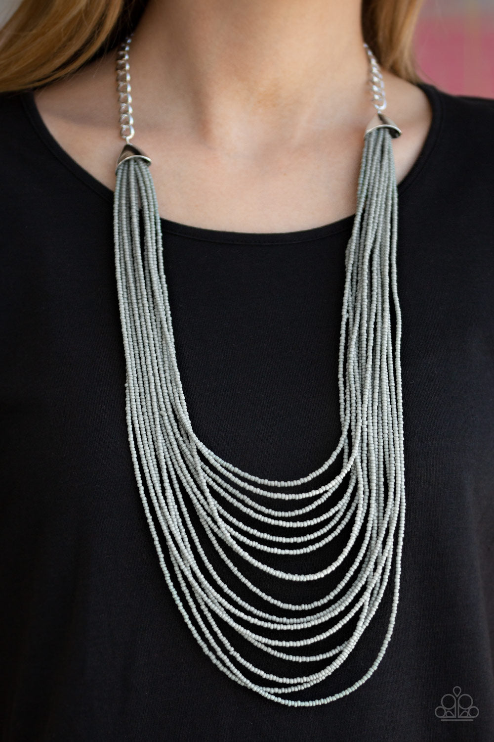 Paparazzi Accessories ✽ Peacefully Pacific - Silver Necklace✽Flat Rate Ship $4.50✽