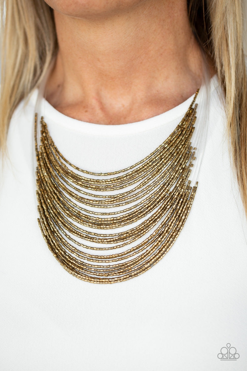 Paparazzi Accessories ✽ Catwalk Queen - Brass Necklace✽Flat Rate Ship $4.50✽