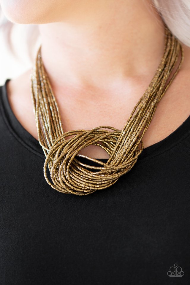 Paparazzi Accessories ❋Knotted Knockout - Brass Necklace❋ Flat Rate Ship $4.50❋