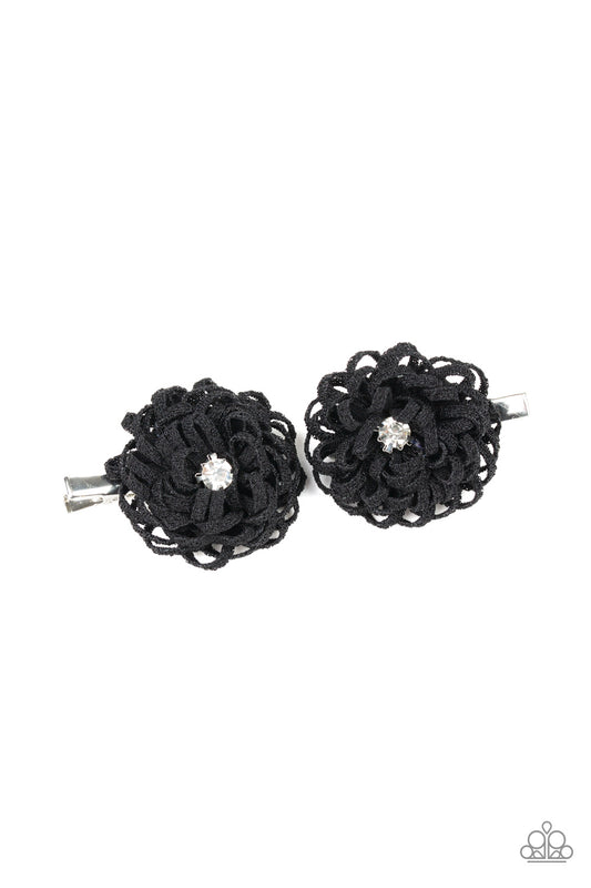 brought✽to✽you✽by✽blingflingbykat✽peppy-in-petunias-black-hair clip✽paparazzi-accessories