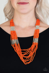 Paparazzi Accessories ✽ Let It BEAD - Orange Necklace✽Flat Rate Ship $4.50✽