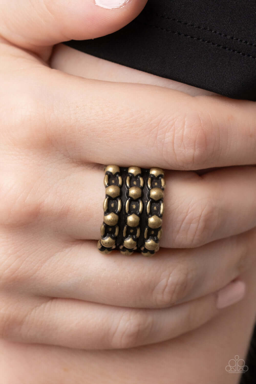 Paparazzi Accessories ❋Dauntless Demeanor - Brass Ring❋ Flat Rate Ship $4.50❋ - Image #2