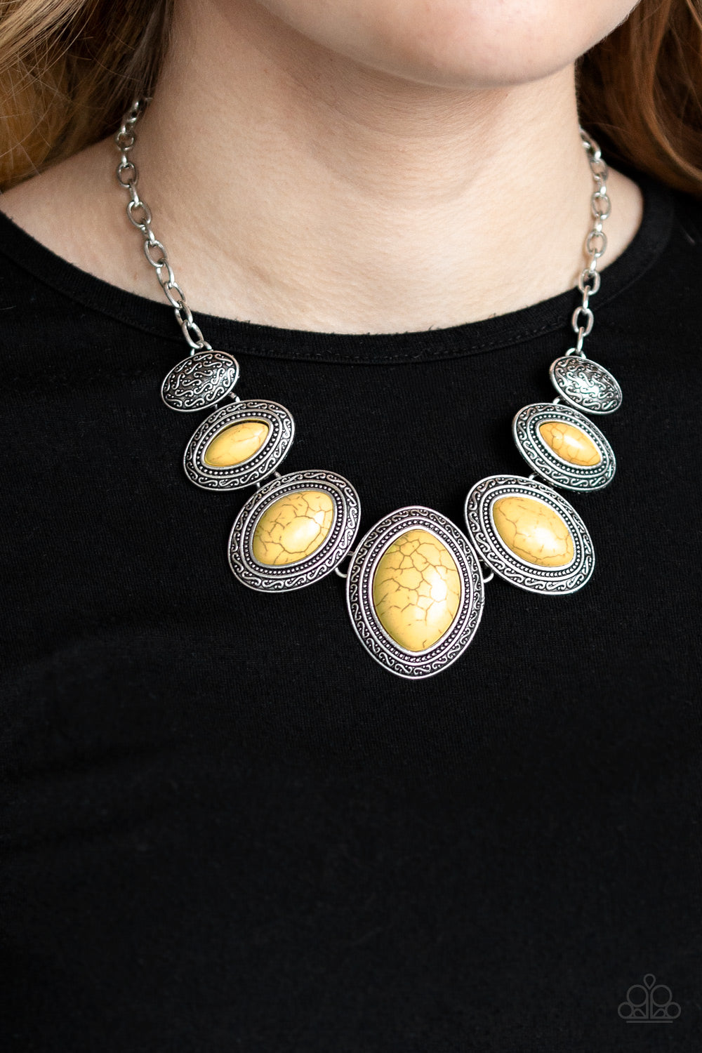Paparazzi Accessories ✽ Sierra Serenity - Yellow Necklace✽Flat Rate Ship $4.50✽