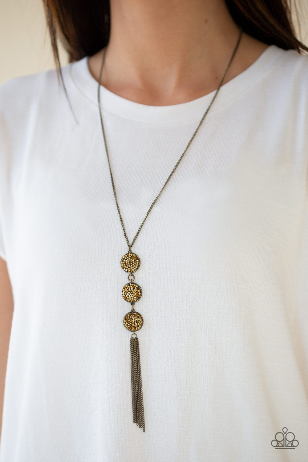 Paparazzi Accessories ✽ Triple Shimmer - Brass Necklace✽Flat Rate Ship $4.50✽
