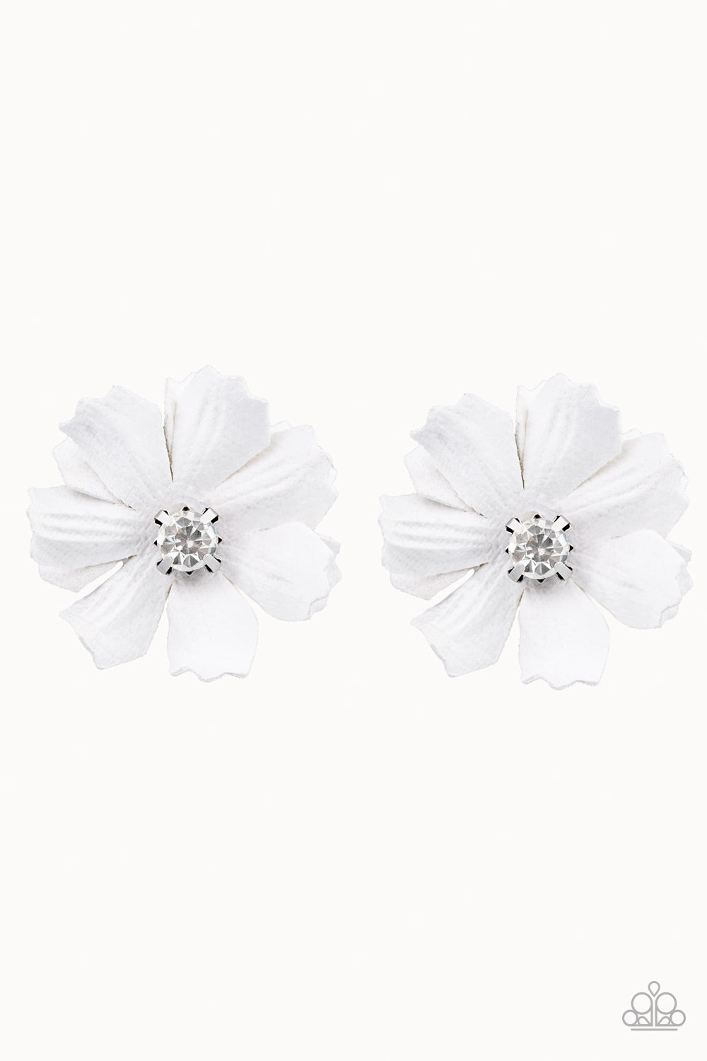 Paparazzi Accessories ✽ Candid Carnations - White Hair Clip✽Flat Rate Ship $4.50✽