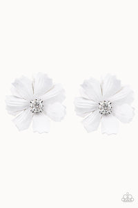 Paparazzi Accessories ✽ Candid Carnations - White Hair Clip✽Flat Rate Ship $4.50✽