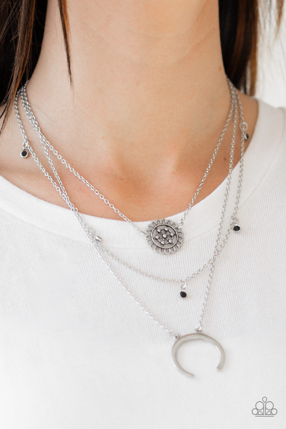 Paparazzi Accessories ✽ Lunar Lotus - Black Necklace✽Flat Rate Ship $4.50✽ - Blingflingbykat 