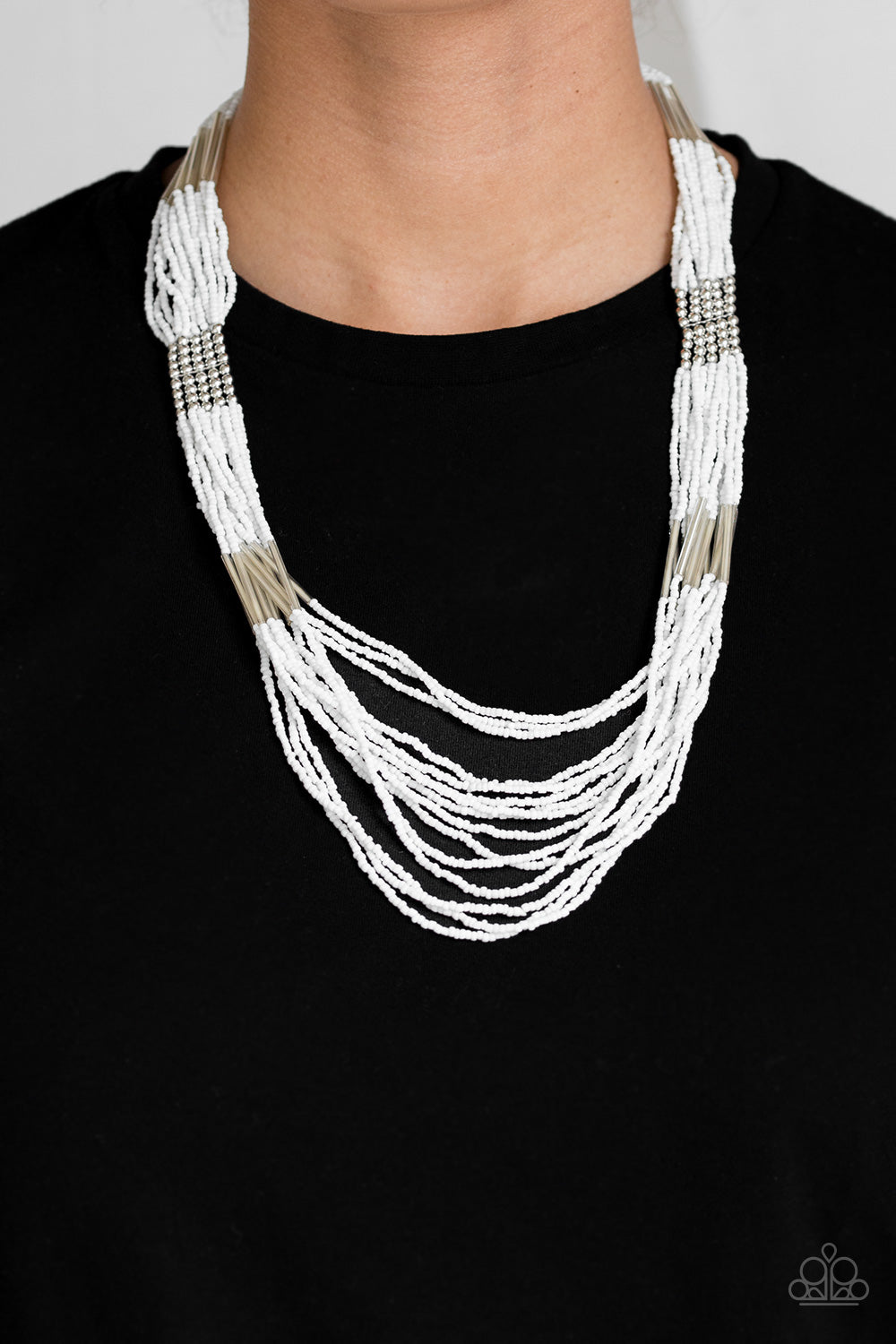Paparazzi Accessories ✽ Let It BEAD - White Necklace✽Flat Rate Ship $4.50✽