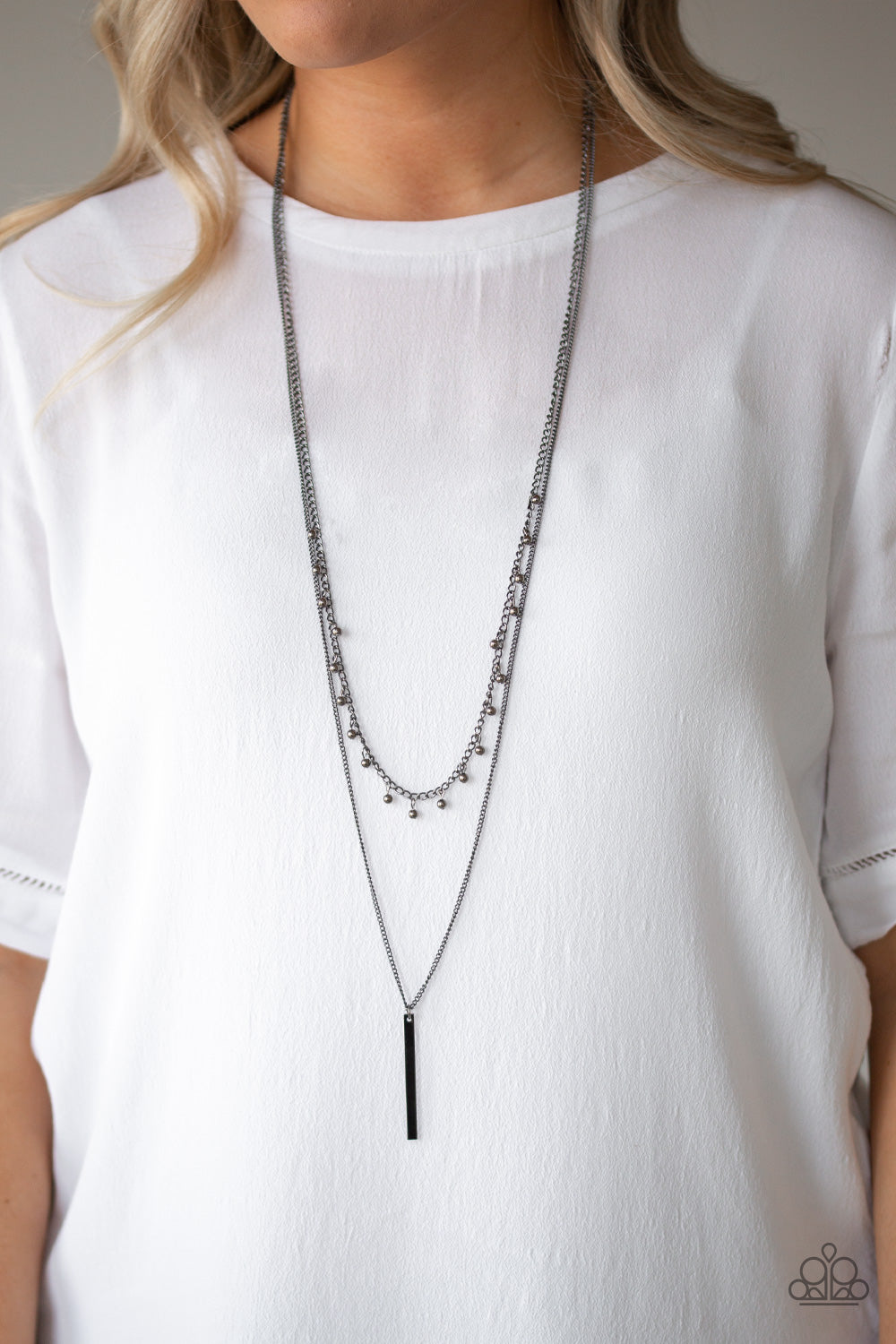 Paparazzi Accessories ✽ Keep Your Eye On The Pendulum - Black Necklace✽Flat Rate Ship $4.50✽