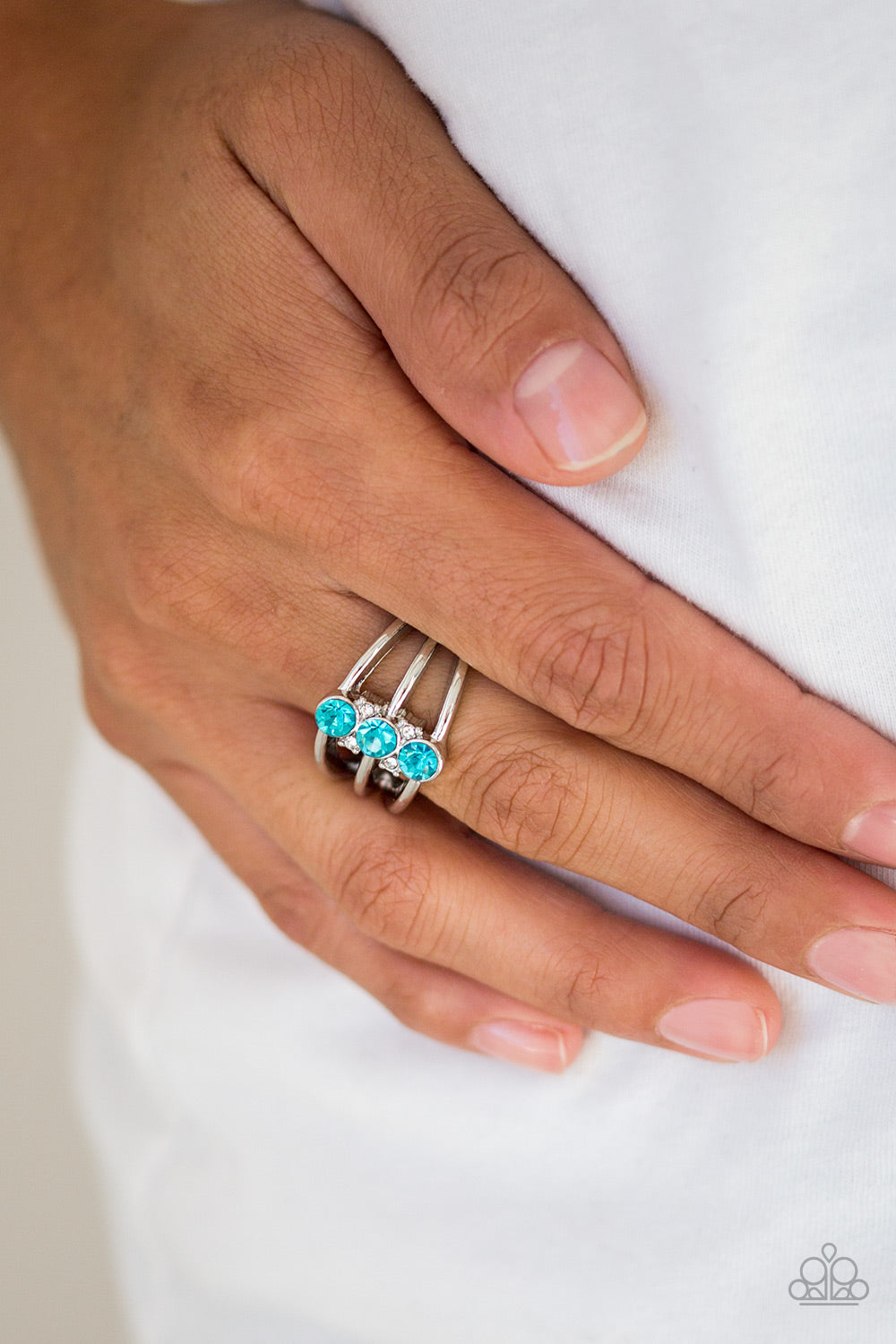 Paparazzi Accessories ✽ Triple Crown Winner - Blue Ring✽Flat Rate Ship $4.50✽
