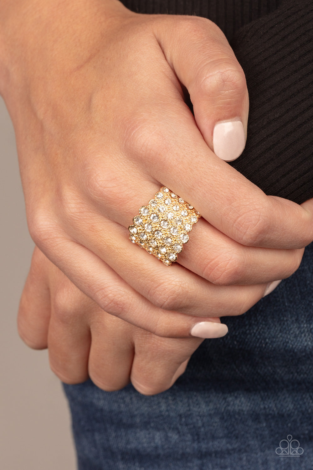Paparazzi Accessories ✽ Million Dollar Masquerade - Gold Ring✽Flat Rate Ship $4.50✽