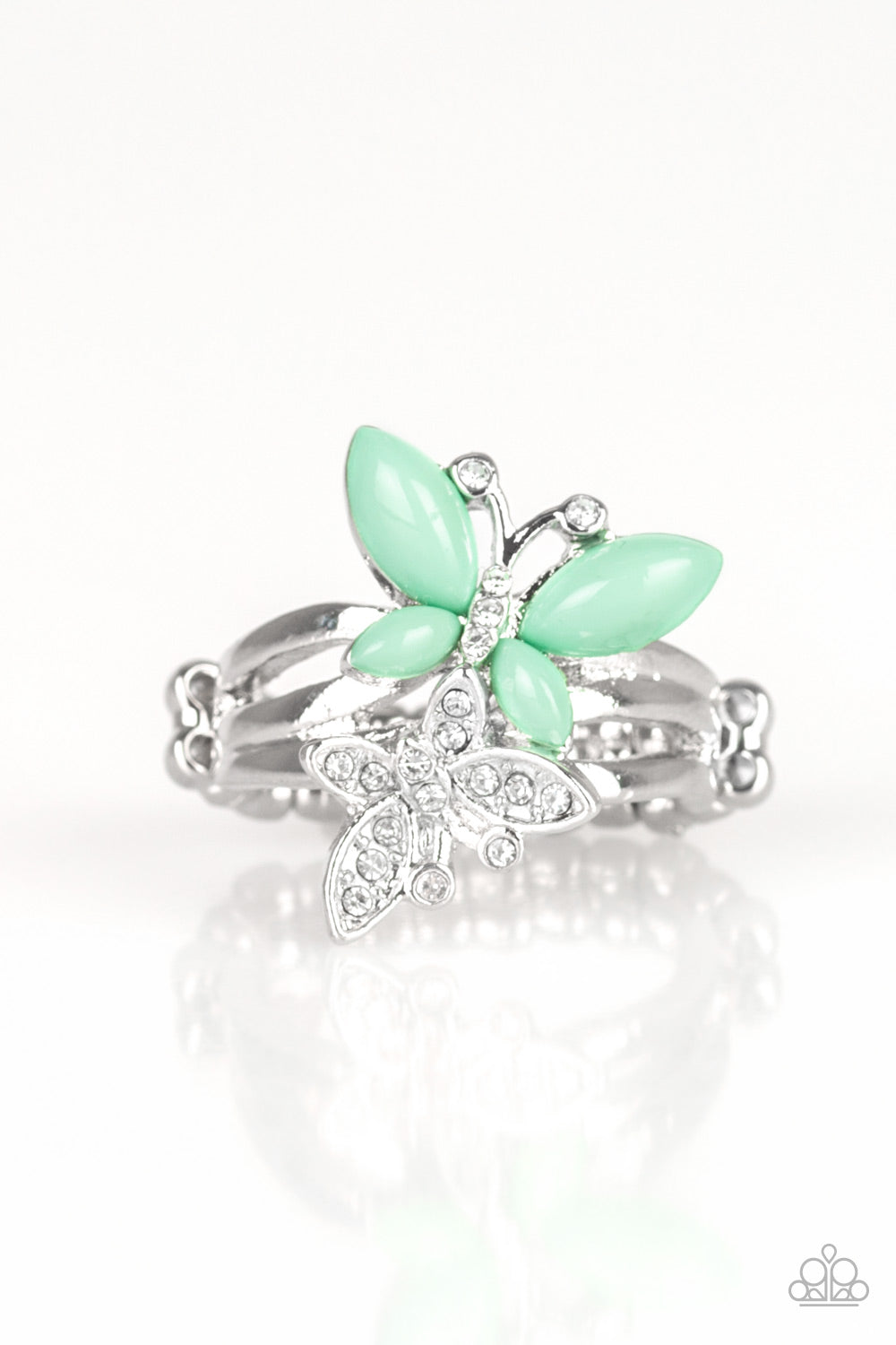brought✽to✽you✽by✽blingflingbykat✽flutter-flirt-green-ring✽paparazzi-accessories