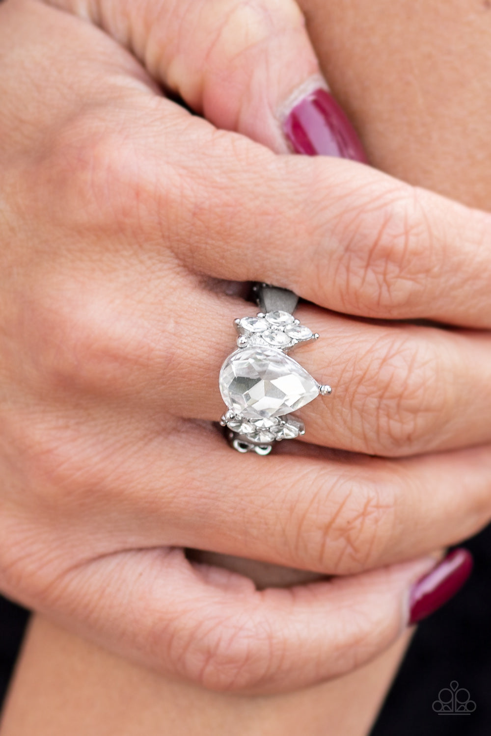 Paparazzi Accessories ✽ Yas Queen - White Ring✽Flat Rate Ship $4.50✽