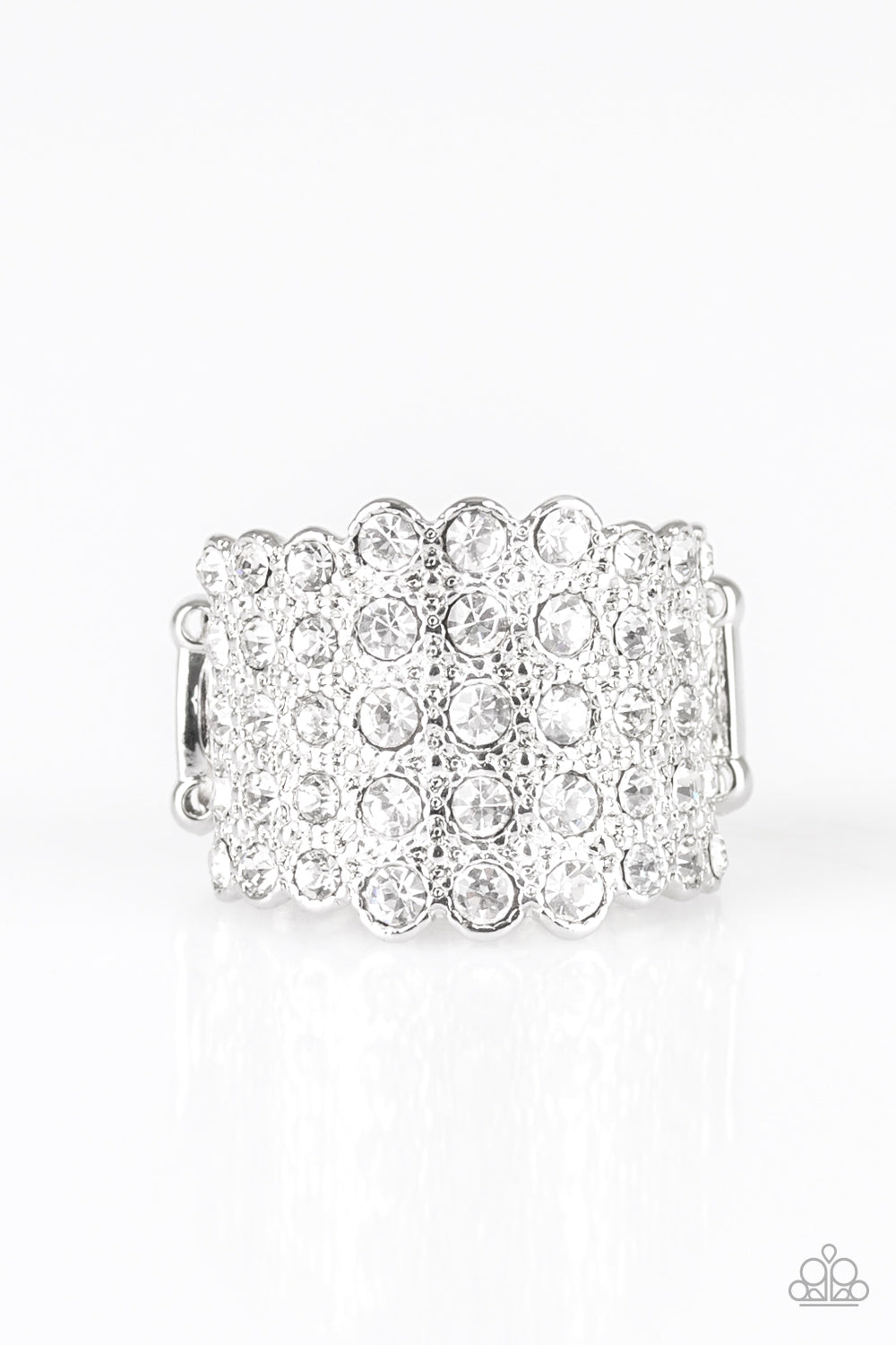 brought✽to✽you✽by✽blingflingbykat✽million-dollar-masquerade-white-ring✽paparazzi-accessories