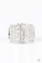 Load image into Gallery viewer, brought✽to✽you✽by✽blingflingbykat✽million-dollar-masquerade-white-ring✽paparazzi-accessories
