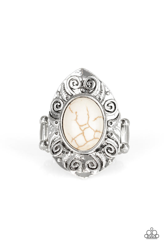 brought✽to✽you✽by✽blingflingbykat✽mega-mother-nature-white-ring✽paparazzi-accessories