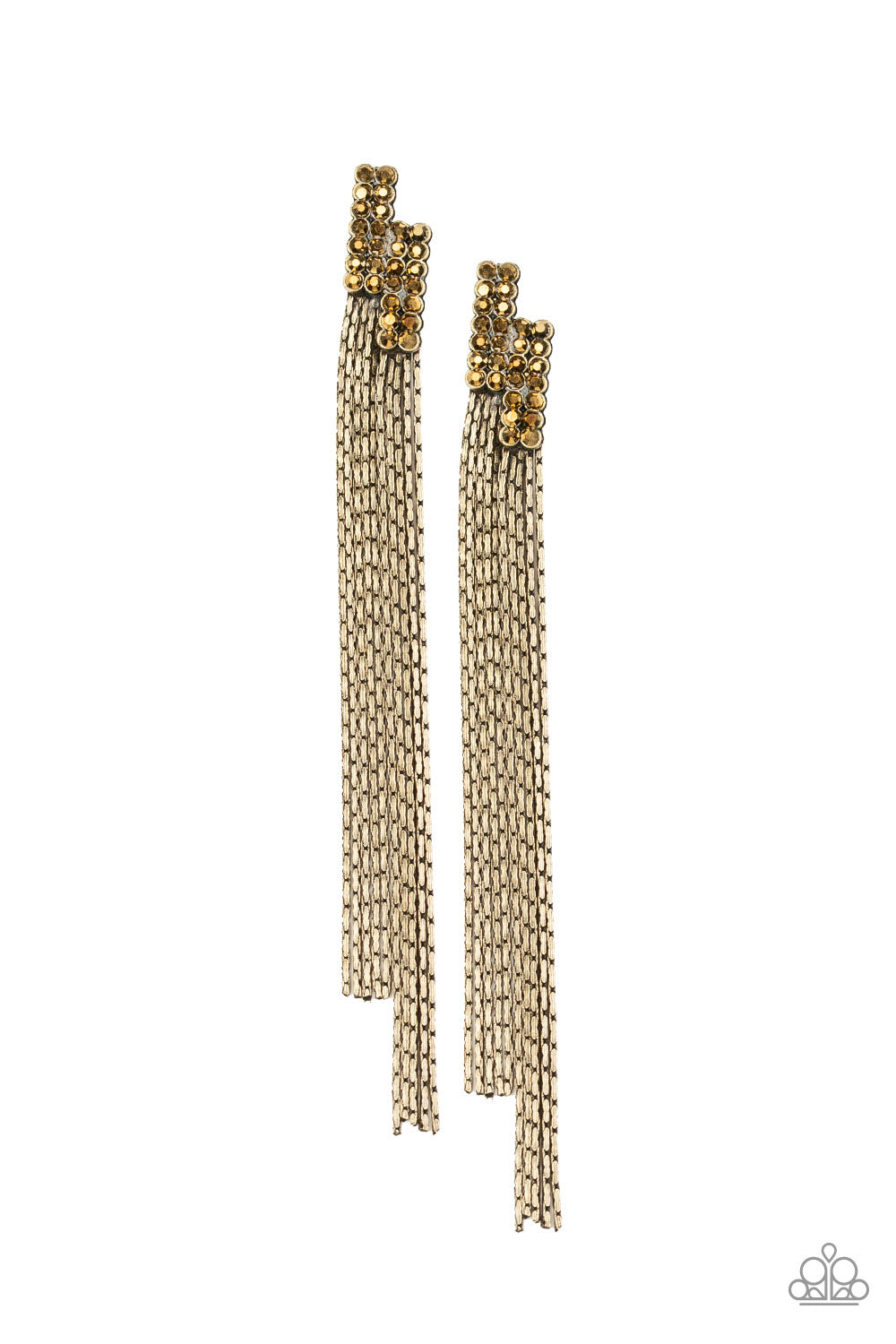 brought✽to✽you✽by✽blingflingbykat✽radio-waves-brass-post earrings✽paparazzi-accessories