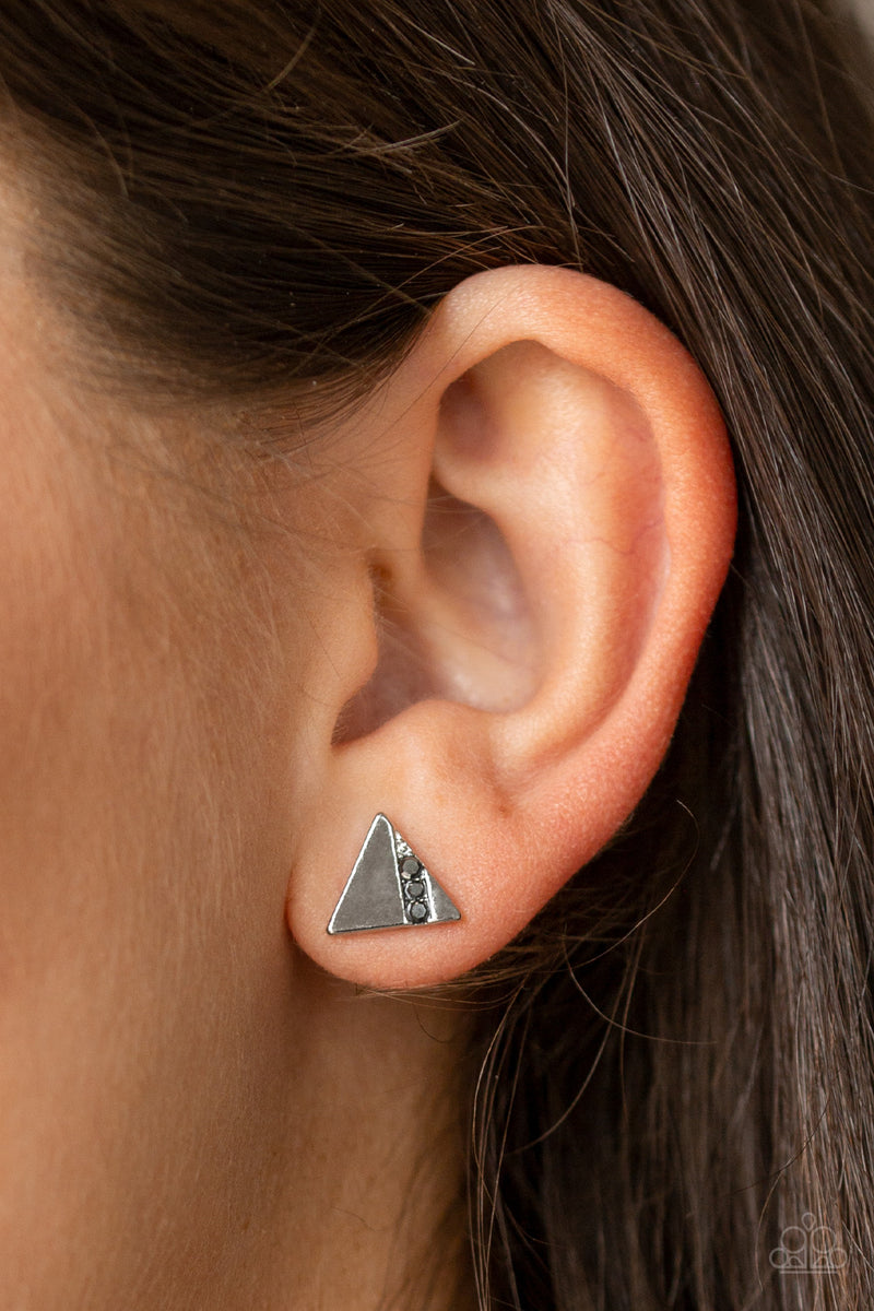 Paparazzi Accessories ❋Pyramid Paradise - Silver Post Earrings❋ Flat Rate Ship $4.50❋