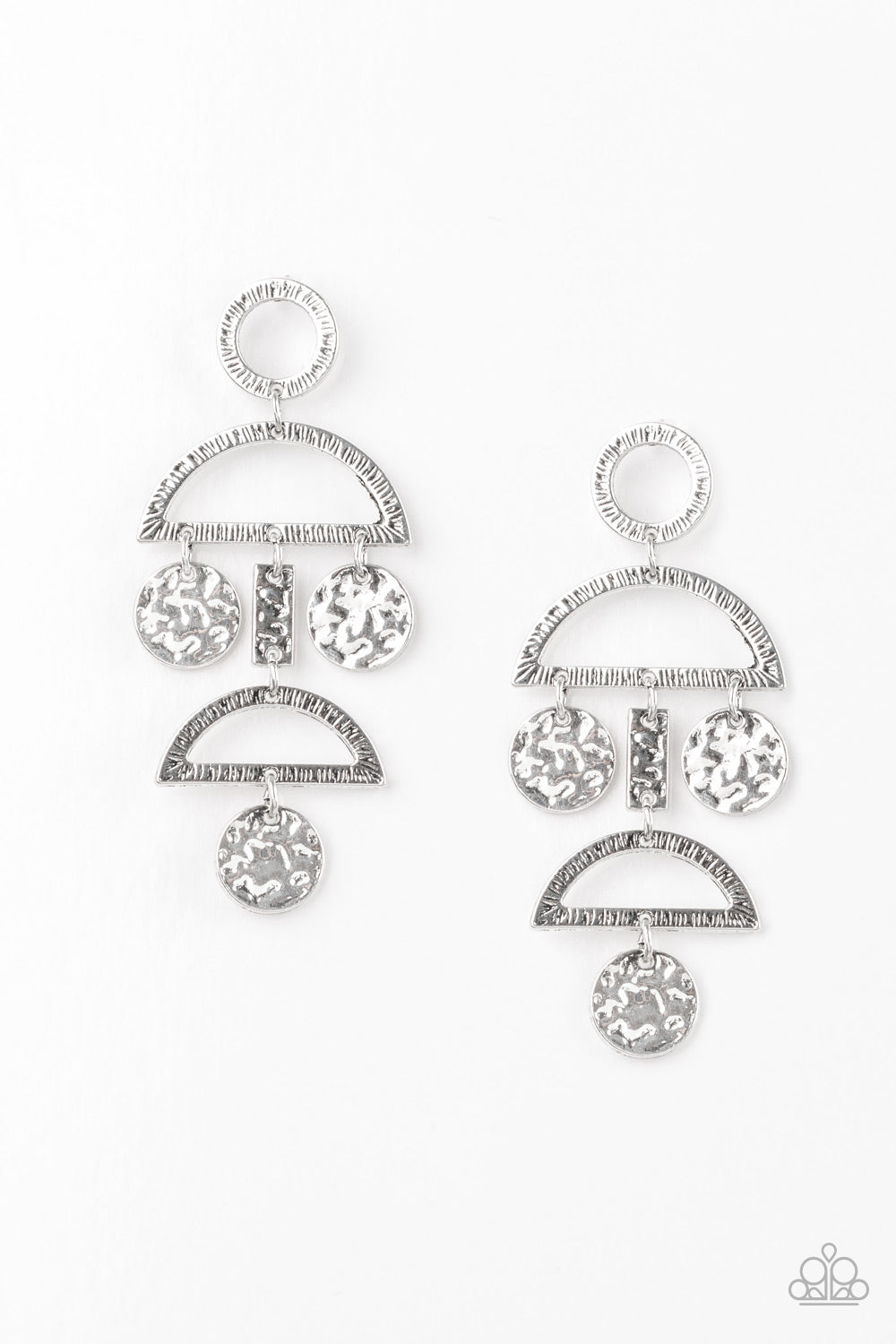 brought✽to✽you✽by✽blingflingbykat✽incan-eclipse-silver-post earrings✽paparazzi-accessories