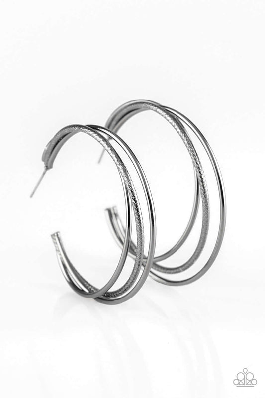 brought✽to✽you✽by✽blingflingbykat✽jumpin-through-hoops-black-earrings✽paparazzi-accessories