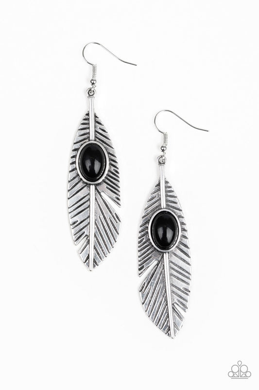 brought✽to✽you✽by✽blingflingbykat✽quill-thrill-black-earrings✽paparazzi-accessories