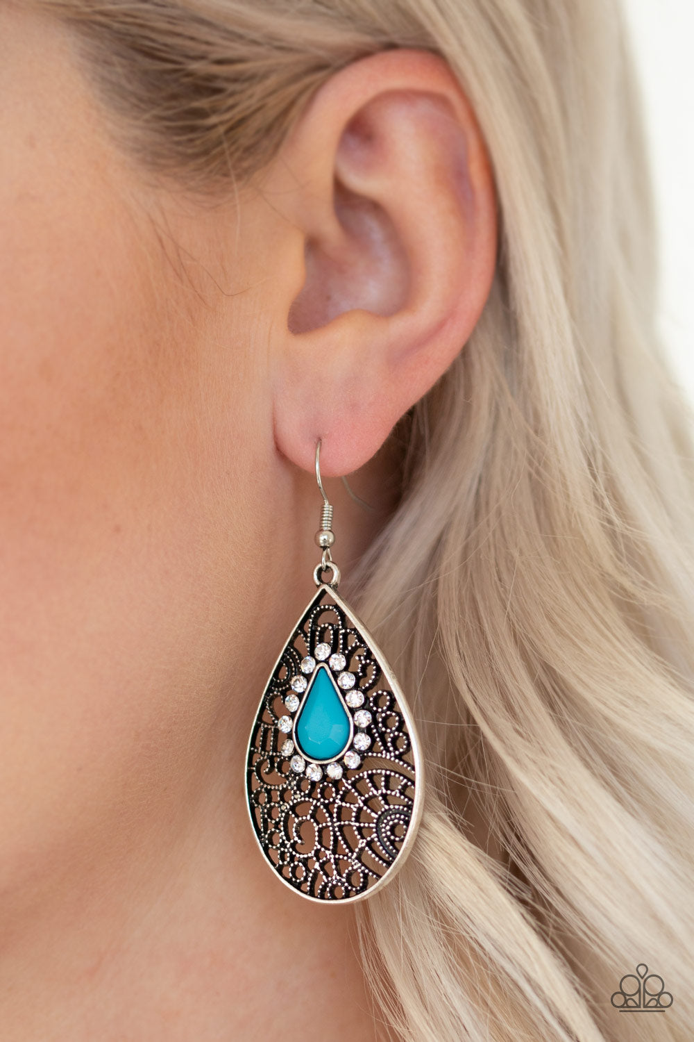 Paparazzi Accessories ✽ Modern Monte Carlo - Blue Earrings✽Flat Rate Ship $4.50✽