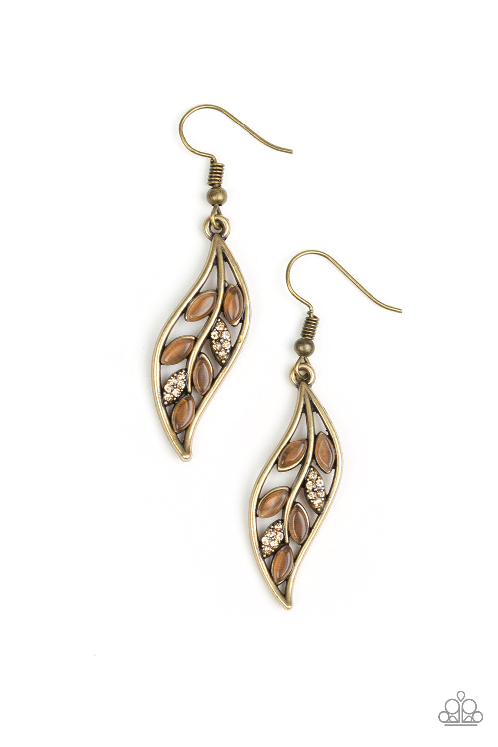 brought✽to✽you✽by✽blingflingbykat✽sparkling-stems-brass-earrings✽paparazzi-accessories