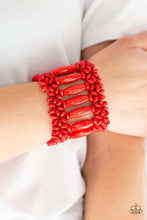 Load image into Gallery viewer, Paparazzi Accessories ✽ Barbados Beach Club - Red Bracelet✽Flat Rate Ship $4.50✽

