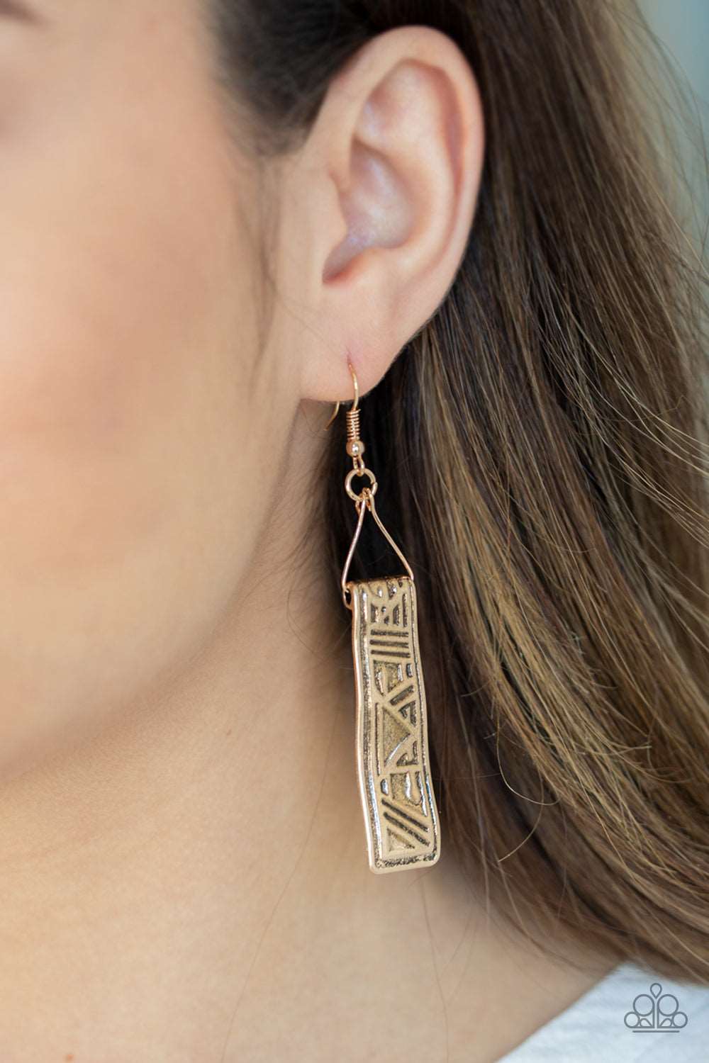 Paparazzi Accessories ✽ Ancient Artifacts - Gold Earrings✽Flat Rate Ship $4.50✽