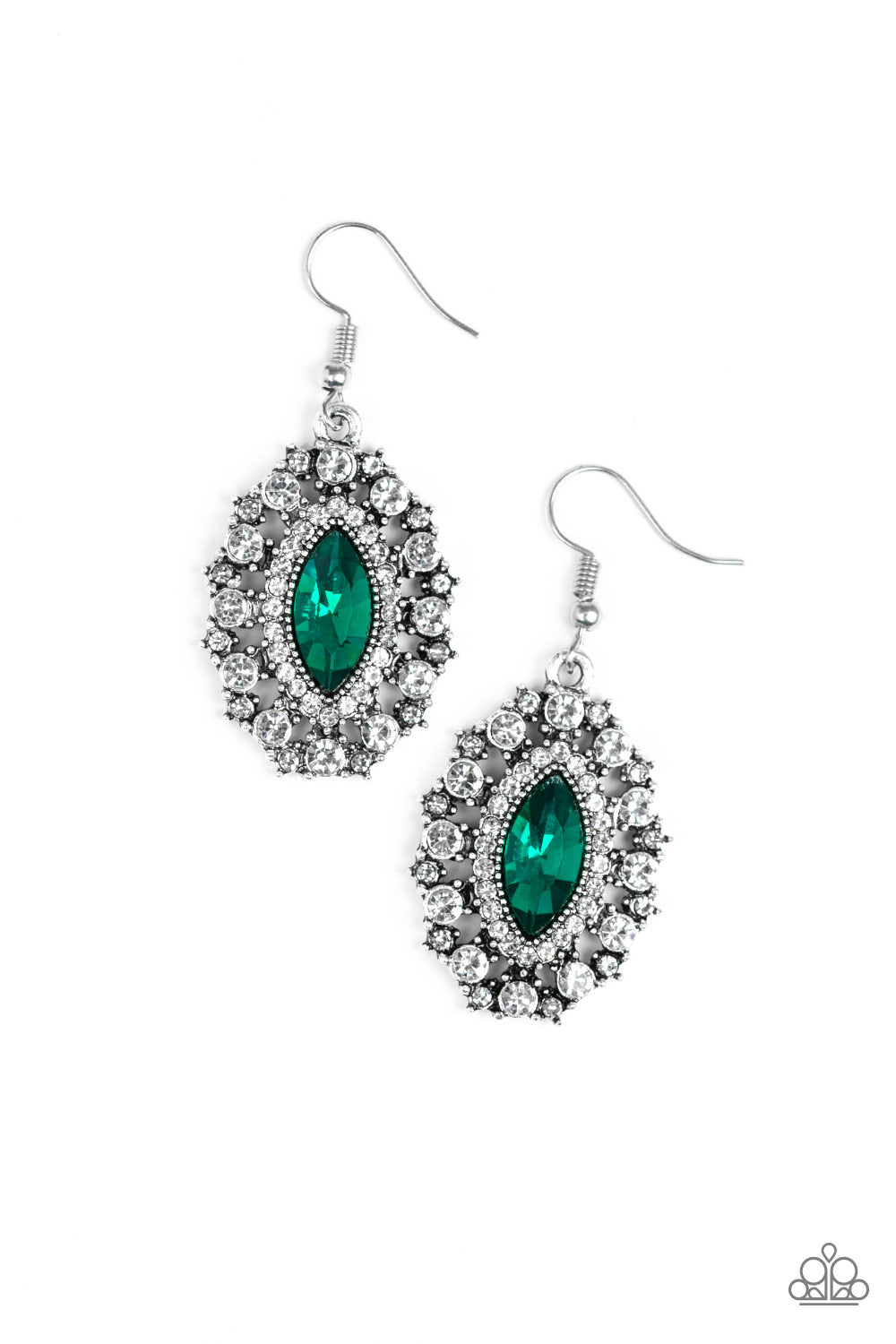brought✽to✽you✽by✽blingflingbykat✽long-may-she-reign-green-earrings✽paparazzi-accessories