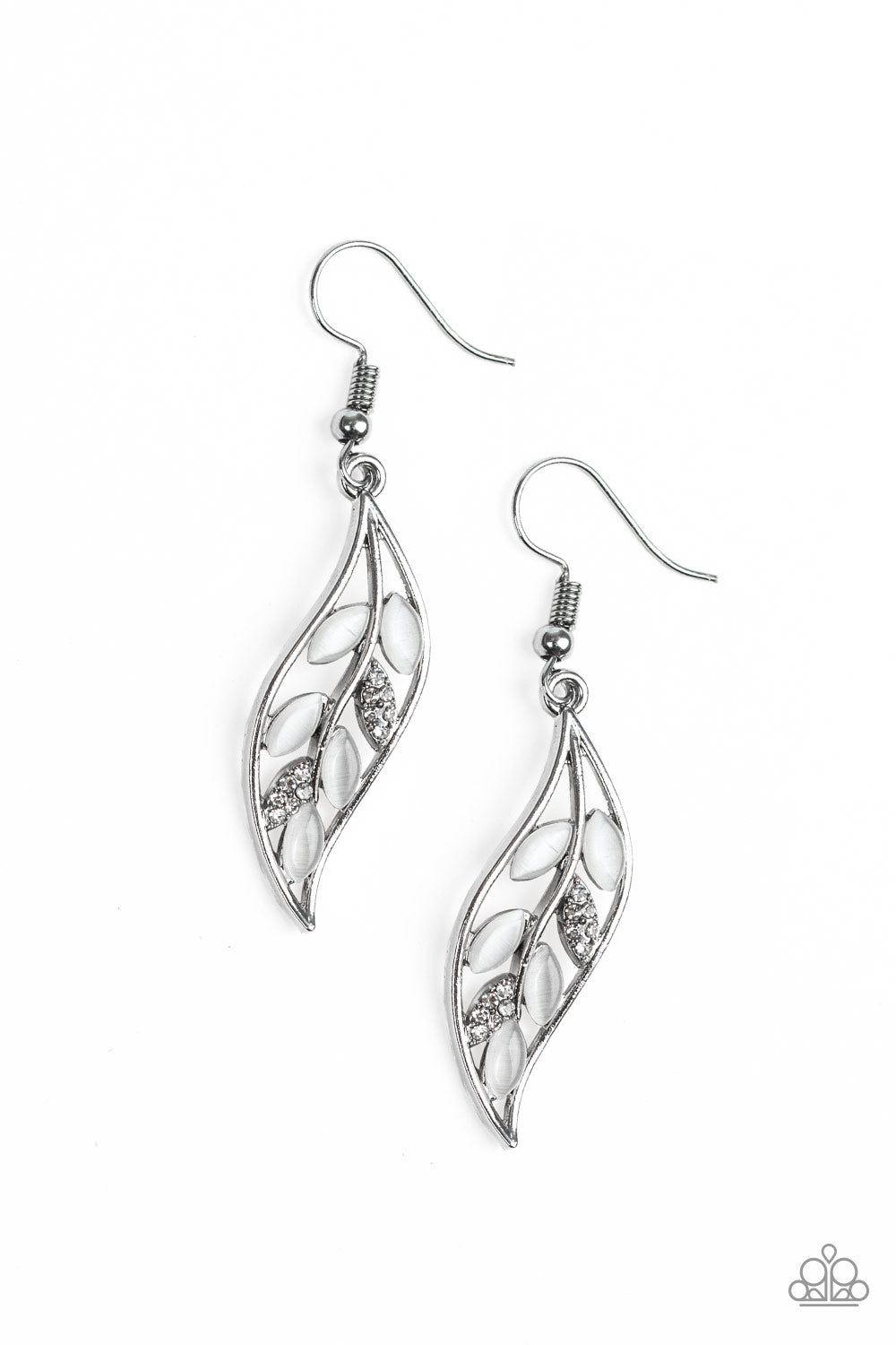 brought✽to✽you✽by✽blingflingbykat✽sparkling-stems-white-earrings✽paparazzi-accessories