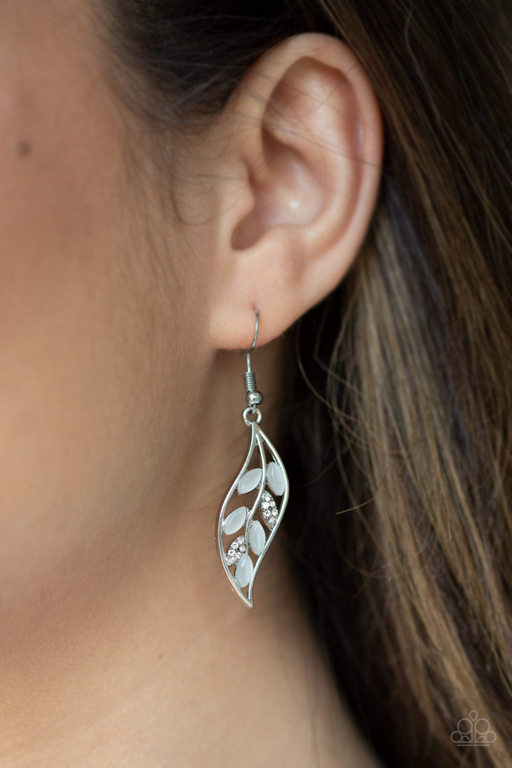 Paparazzi Accessories ✽ Sparkling Stems - White Earrings✽Flat Rate Ship $4.50✽