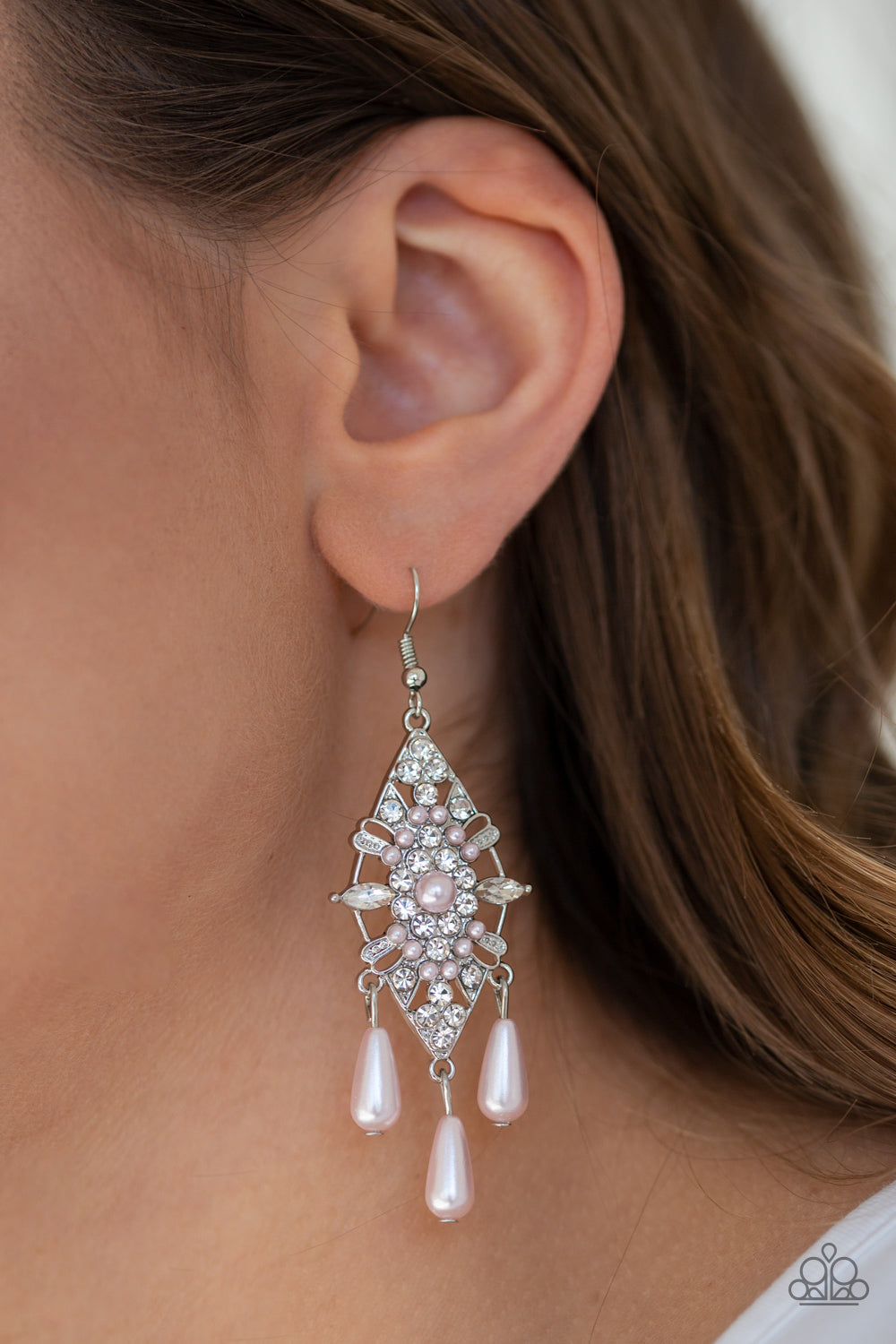 Paparazzi Accessories ✽ Majestic Mood - Pink Earrings✽Flat Rate Ship $4.50✽