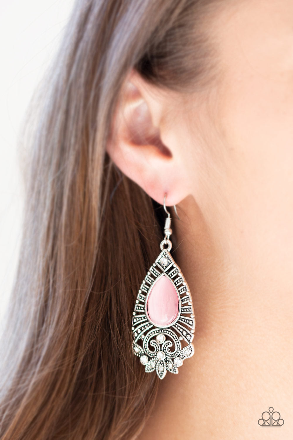 Paparazzi Accessories ✽ Majestically Malibu - Pink Earrings✽Flat Rate Ship $4.50✽