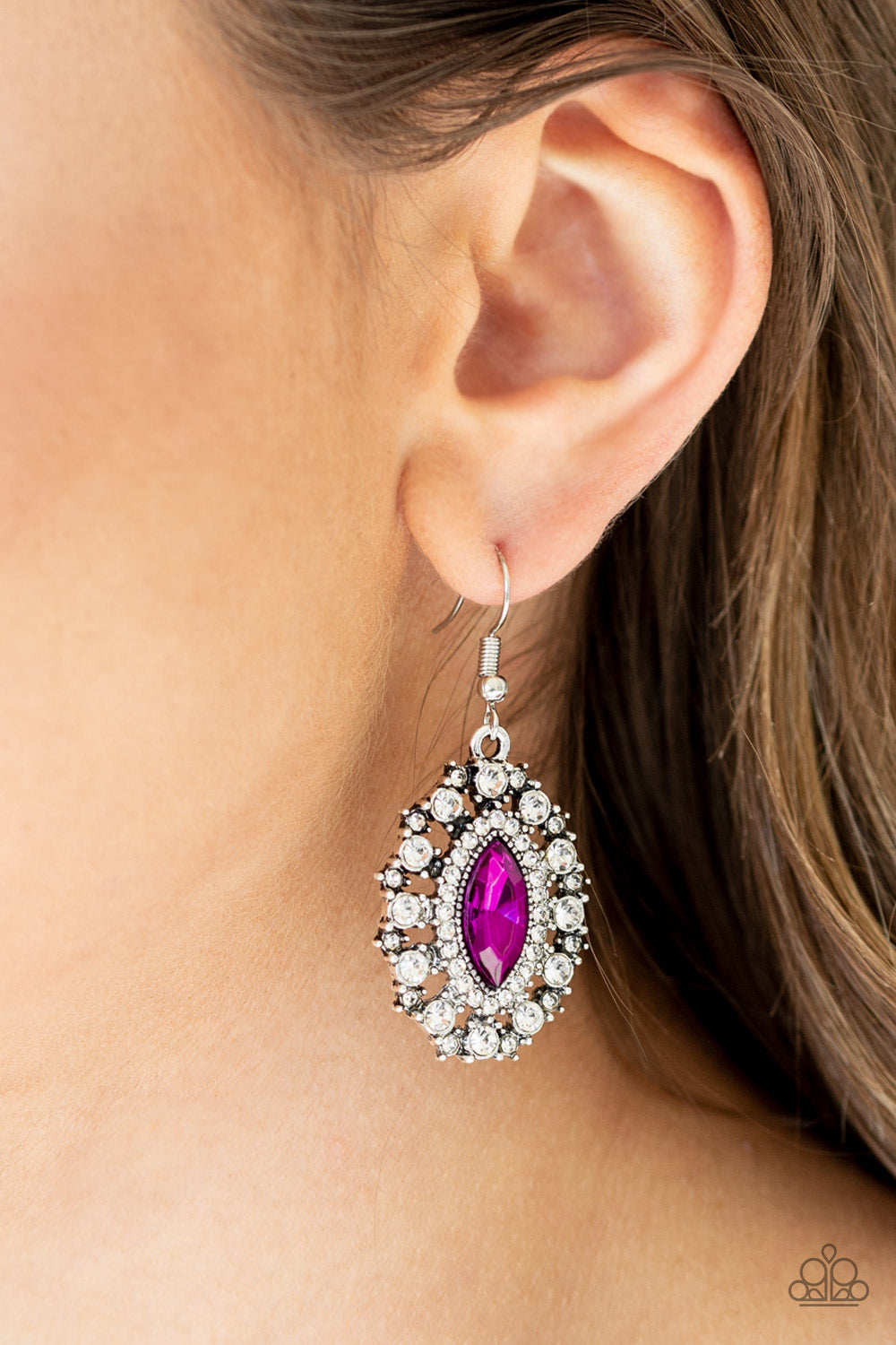 Paparazzi Accessories ✽ Long May She Reign - Pink Earrings✽Flat Rate Ship $4.50✽