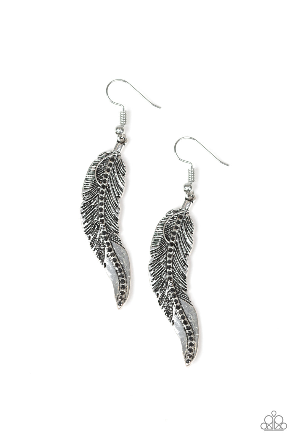 brought✽to✽you✽by✽blingflingbykat✽fowl-play-silver-earrings✽paparazzi-accessories