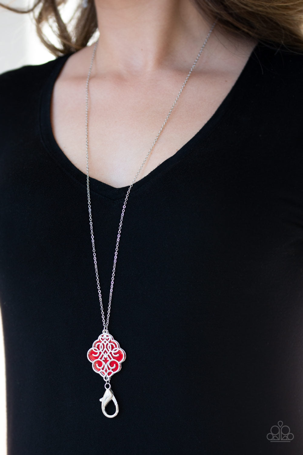 Paparazzi Accessories ✽ Malibu Mandala - Red Lanyard✽Flat Rate Ship $4.50✽