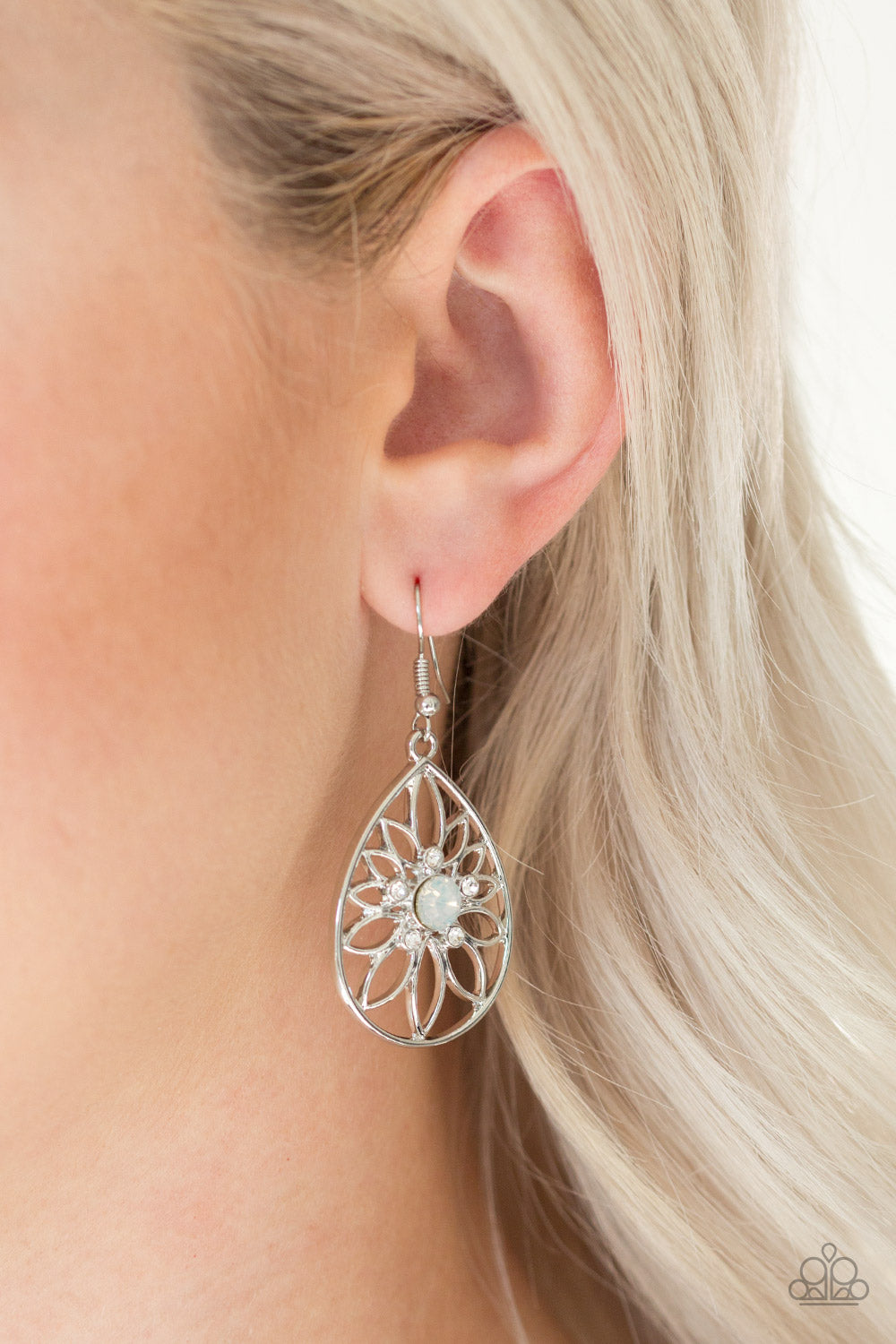 Paparazzi Accessories ✽ Take It GLOW - White Earrings✽Flat Rate Ship $4.50✽