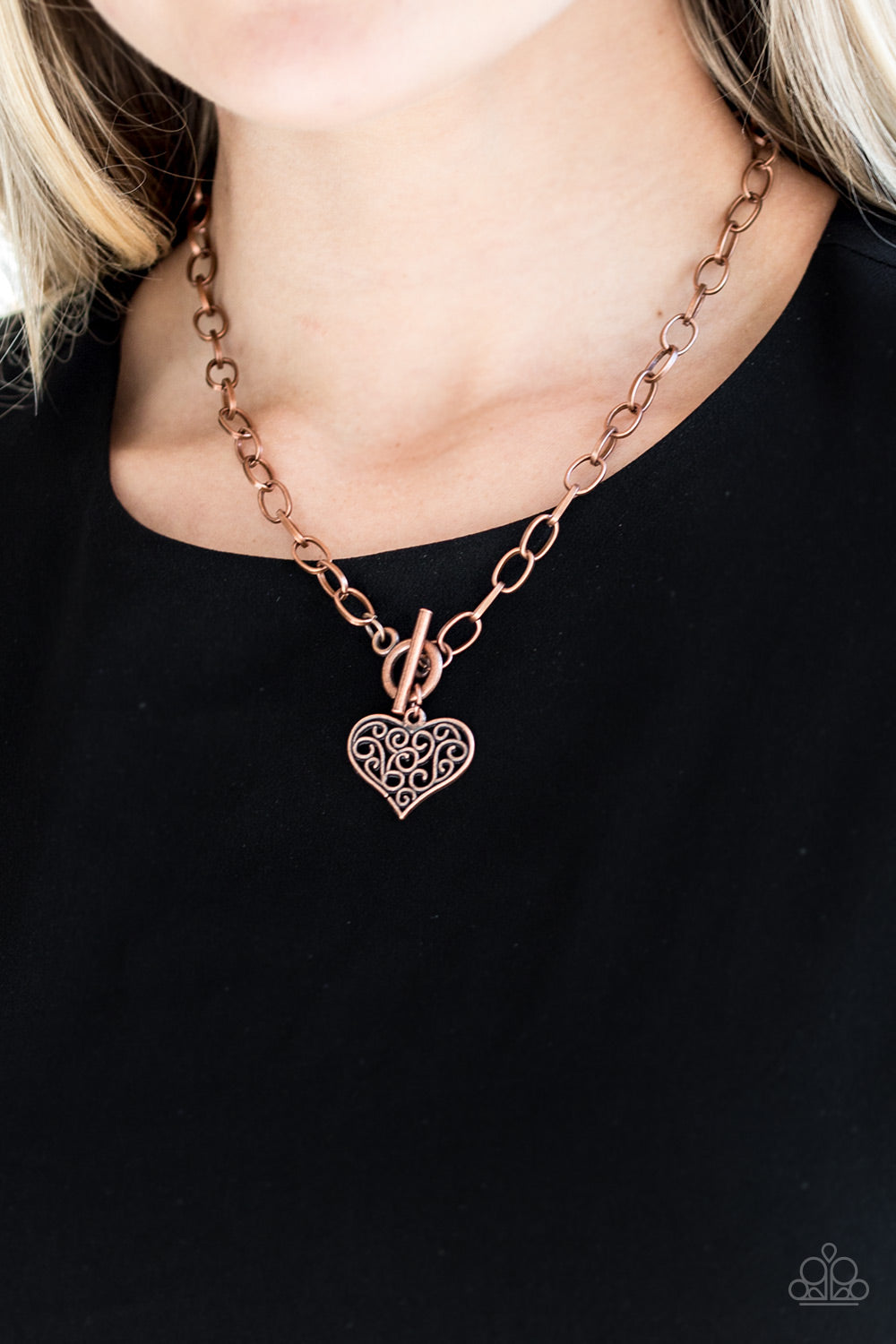 Paparazzi Accessories ✽ Heart-Touching Harmony - Copper Necklace✽Flat Rate Ship $4.50✽