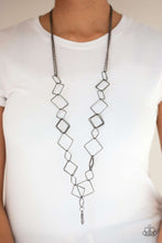 Load image into Gallery viewer, Paparazzi Accessories ✽ Backed Into A Corner - Black Lanyard✽Flat Rate Ship $4.50✽

