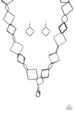 Load image into Gallery viewer, brought✽to✽you✽by✽blingflingbykat✽backed-into-a-corner-black-lanyard✽paparazzi-accessories
