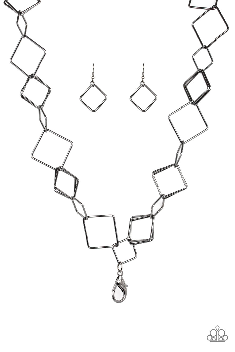 brought✽to✽you✽by✽blingflingbykat✽backed-into-a-corner-black-lanyard✽paparazzi-accessories