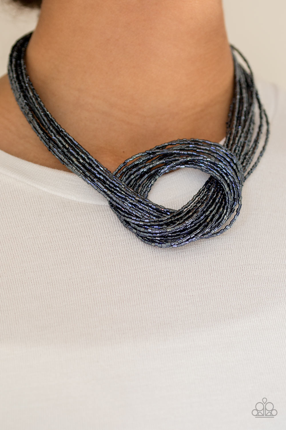 Paparazzi Accessories ✽ Knotted Knockout - Blue Necklace✽Flat Rate Ship $4.50✽