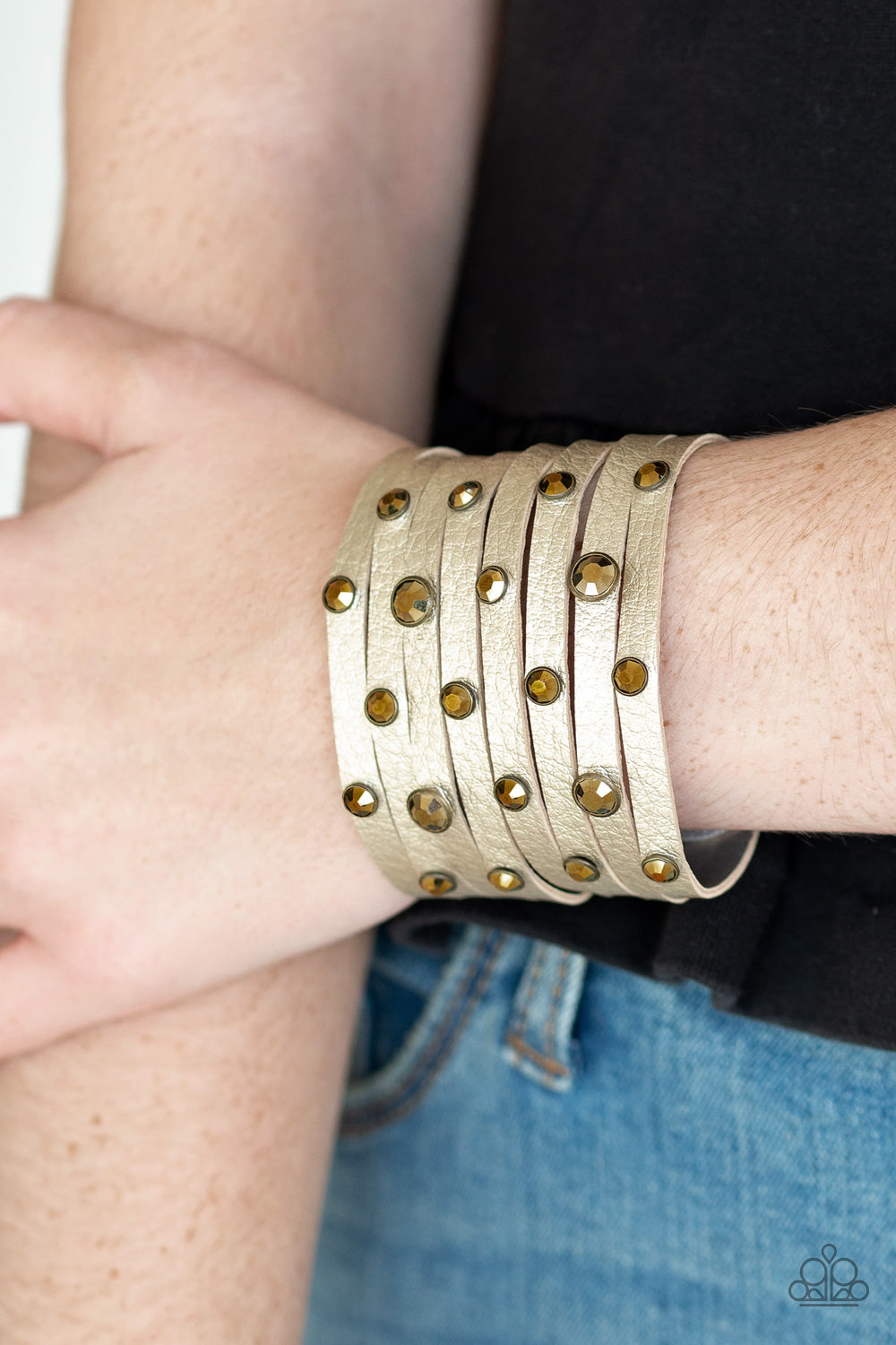 Paparazzi Accessories ✽ Go-Getter Glamorous - Brass Bracelet✽Flat Rate Ship $4.50✽