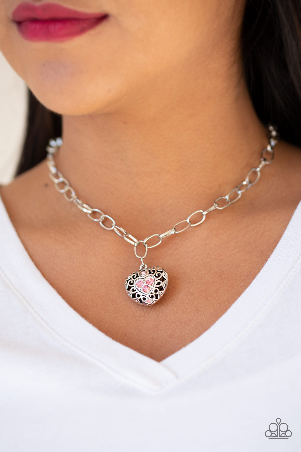 Paparazzi Accessories ✽ No Love Lost - Pink Necklace✽Flat Rate Ship $4.50✽