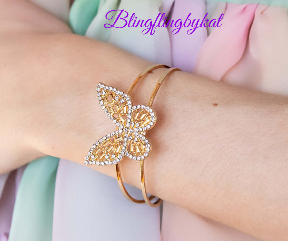 Paparazzi Accessories ❋Butterfly Bella - Gold Bracelet❋ Flat Rate Ship $4.50❋ - Image #1