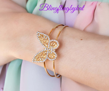 Load image into Gallery viewer, Paparazzi Accessories ❋Butterfly Bella - Gold Bracelet❋ Flat Rate Ship $4.50❋ - Image #1
