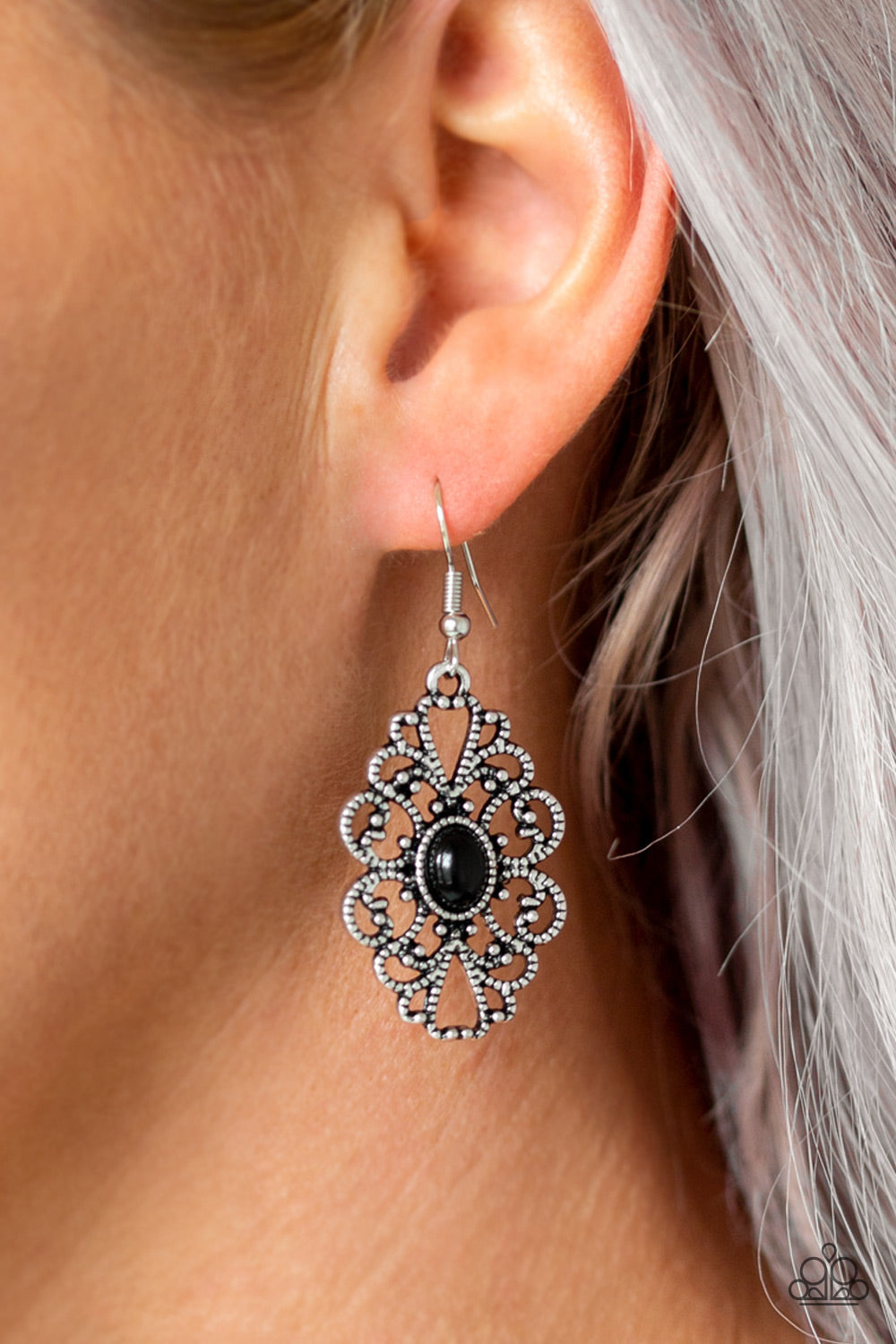 Paparazzi Accessories ✽ Over The POP - Black Earrings✽Flat Rate Ship $4.50✽